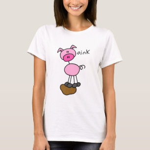 Strichmännchen-Schwein-T-Shirts und Geschenke T-Shirt