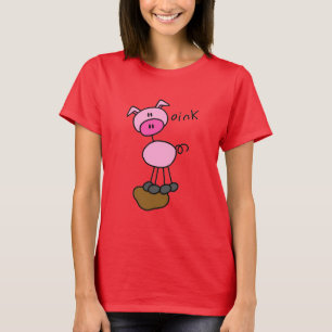 Strichmännchen-Schwein-T-Shirts und Geschenke T-Shirt