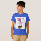 Strichmännchen-Schwein-T-Shirts und Geschenke T-Shirt (Vorne ganz)