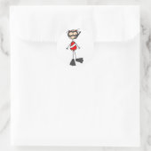 Strichmännchen Schwimmaufkleber Runder Aufkleber (Tasche)