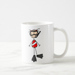 Strichmännchen-Schwimmen-Tasse Kaffeetasse