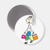 Strichmännchen Shopping Magnet (Vorderseite/Rückseite)