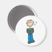 Strichmännchen Sing Magnet (Vorderseite/Rückseite)