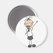 Strichmännchen Singer Magnet (Vorderseite/Rückseite)