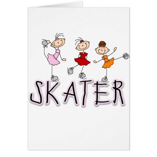 Strichmännchen-Skater-T-Shirts und Geschenke (Vorne)