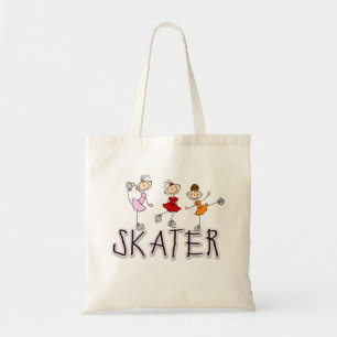 Strichmännchen-Skater-T-Shirts und Geschenke Tragetasche