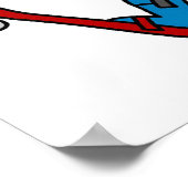 Strichmännchen Skier T - Shirt und Geschenke Poster (Ecke)