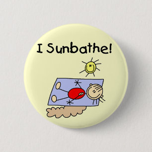 Strichmännchen Sonnenanbeter T-Shirts und Geschenk Button
