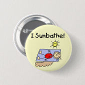 Strichmännchen Sonnenanbeter T-Shirts und Geschenk Button (Vorne & Hinten)