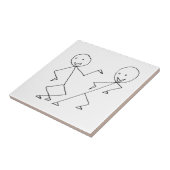 Strichmännchen-Tanzen Fliese (Seite)