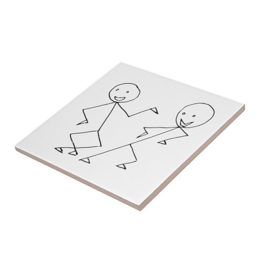 Strichmännchen-Tanzen Fliese (Seite)