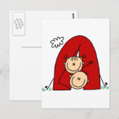Strichmännchen Tenting Tshirts und Geschenke Postkarte (Vorne/Hinten)