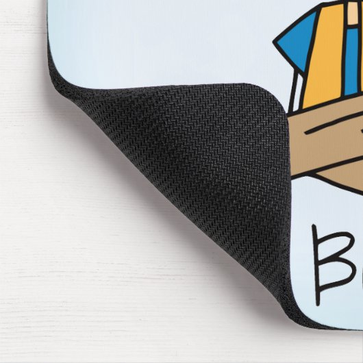 Strichmännchen-Tischler Mousepad (Ecke)