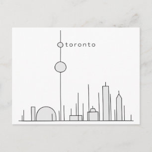 Strichmännchen Toronto Postkarte
