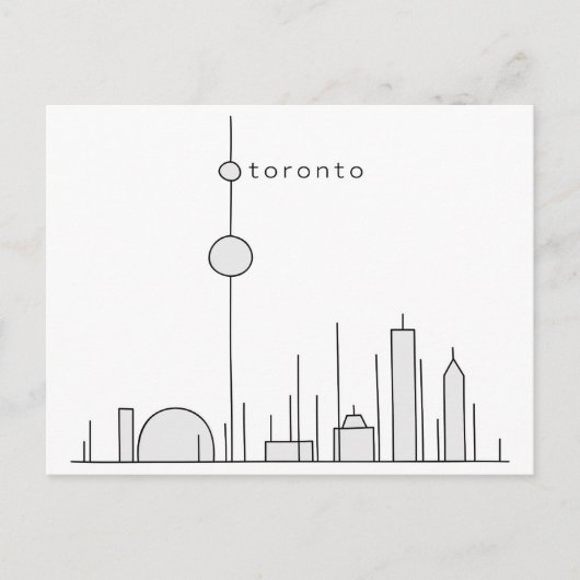 Strichmännchen Toronto Postkarte (Vorderseite)