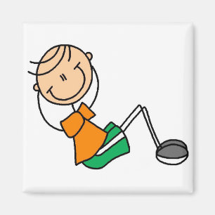 Strichmännchen-Trainings-T-Shirts und Geschenke Magnet