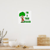 Strichmännchen Tree Hugger T - Shirt und Geschenke Poster (Küche)