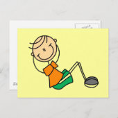 Strichmännchen Übung von T - Shirt und Geschenken Postkarte (Vorne/Hinten)