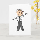 Strichmännchen Vater Karte (Gelbe Blume)