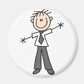 Strichmännchen Vater Magnet (Vorne)