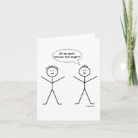 Strichmännchen verlieren Gewicht Notecard