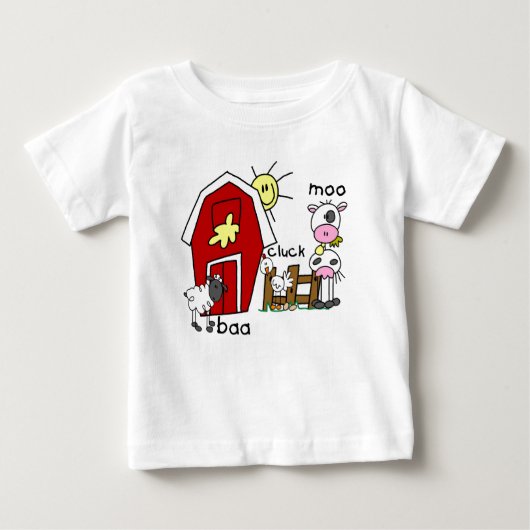 Strichmännchen-Vieh-T-Shirts und Geschenke Baby T-shirt (Vorderseite)