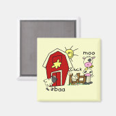 Strichmännchen-Vieh-T-Shirts und Geschenke Magnet (Vorderseite/Rückseite)