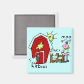 Strichmännchen-Vieh-T-Shirts und Geschenke Magnet (Vorderseite/Rückseite)