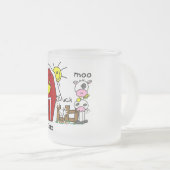 Strichmännchen-Vieh-T-Shirts und Geschenke Mattglastasse (VorderseiteRechts)