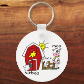 Strichmännchen-Vieh-T-Shirts und Geschenke Schlüsselanhänger (Vorderseite)