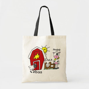 Strichmännchen-Vieh-T-Shirts und Geschenke Tragetasche