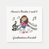 Strichmännchen Violin Player Paper Napkins Serviette (Vorderseite)