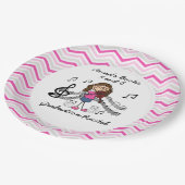 Strichmännchen Violin Player Zickzack Paper Teller (Schrägansicht)