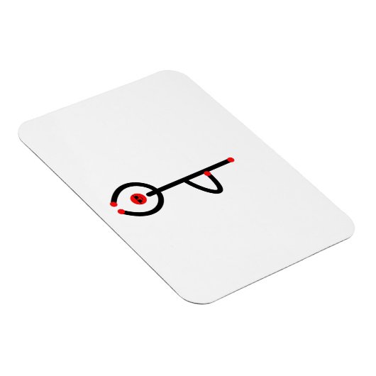 Strichmännchen von Baumyoga-Pose. Magnet (Rechte Seite)