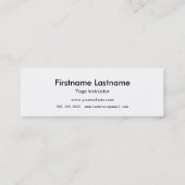 Strichmännchen von Baumyoga-Pose. Mini Visitenkarte (Rückseite)