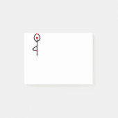 Strichmännchen von Baumyoga-Pose. Post-it Klebezettel (Vorderseite)