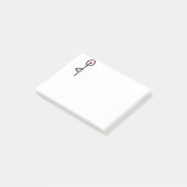 Strichmännchen von Baumyoga-Pose. Post-it Klebezettel (angewinkelt)