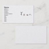 Strichmännchen von Yoga-Posen, die YOGA schreiben. Visitenkarte (Vorne/Hinten)