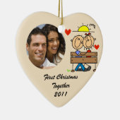 Strichmännchen Weihnachten gemeinsam mit Ornamente (Rechts)