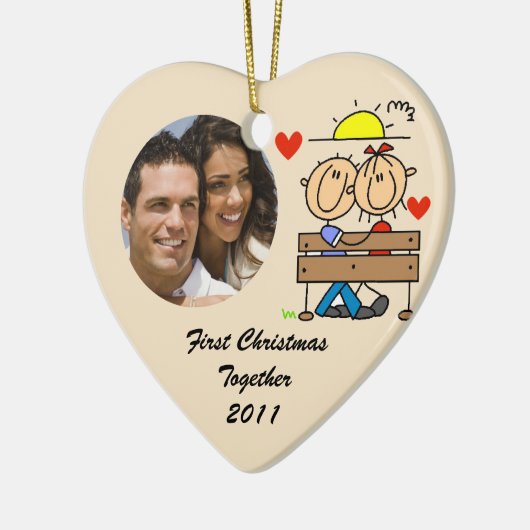 Strichmännchen Weihnachten gemeinsam mit Ornamente (Links)