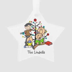 Strichmännchen Weihnachten Weihnachtsfeier Ornament