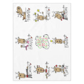 Strichmännchen Weihnachtsfest Rentier Holiday Tabl Tischdecke (Vorderseite)