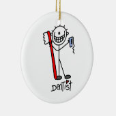Strichmännchen-Zahnarzt Keramikornament (Rechts)