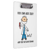 Strichmännchen-Zahnarzt-Klemmbrett Klemmbrett (Rechts)