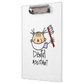 Strichmännchen-Zahnarzthelfer-Klemmbrett Klemmbrett (Links)