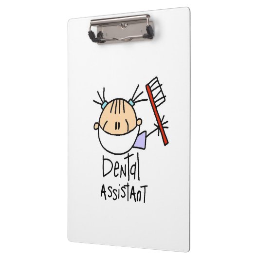 Strichmännchen-Zahnarzthelfer-Klemmbrett Klemmbrett (Links)