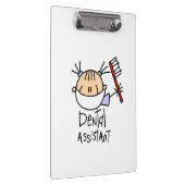 Strichmännchen-Zahnarzthelfer-Klemmbrett Klemmbrett (Rechts)