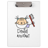 Strichmännchen-Zahnarzthelfer-Klemmbrett Klemmbrett (Vorderseite)
