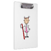 Strichmännchen-zahnmedizinisches oder behilfliches klemmbrett (Rechts)