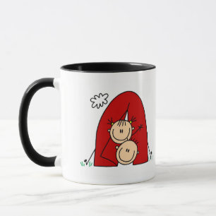 Strichmännchen Zelt-T-Shirts und Geschenke Tasse